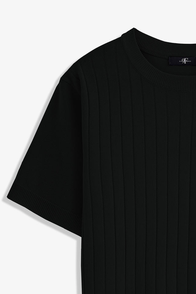 Crew Neck Textured T-Shirt