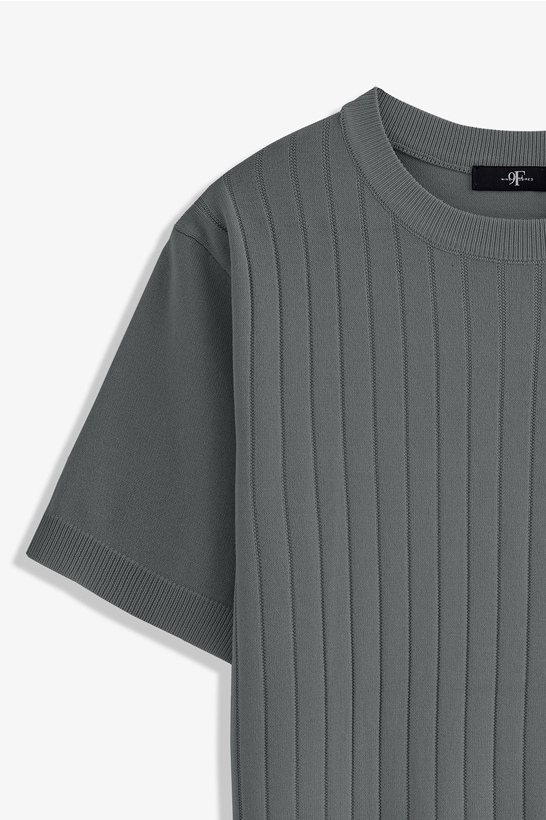 Crew Neck Textured T-Shirt