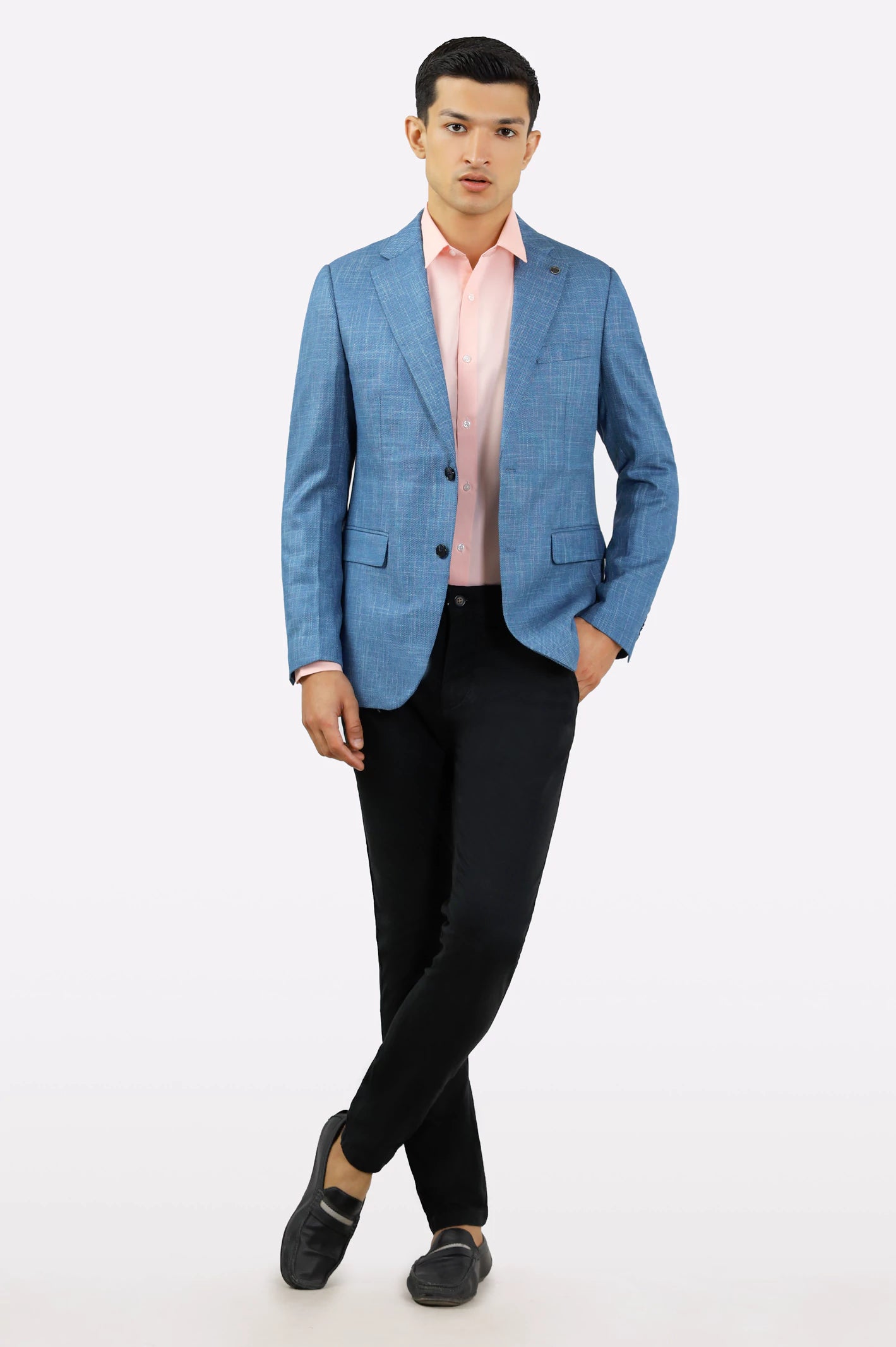 Medium Blue Men Blazer