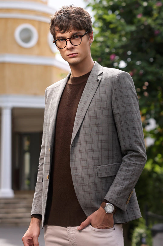 Brown Men Blazer
