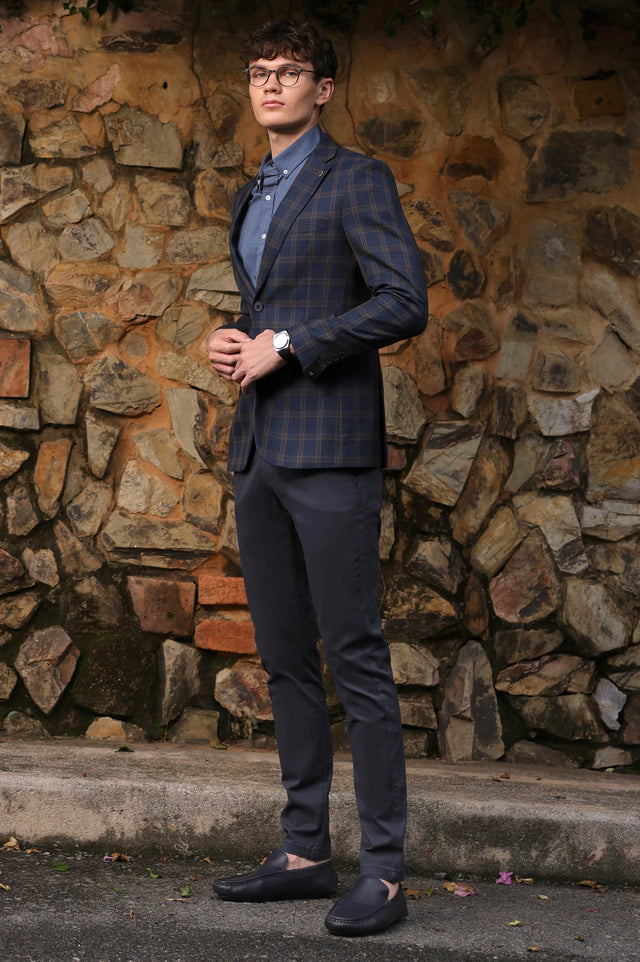 Navy Blue Men Blazer