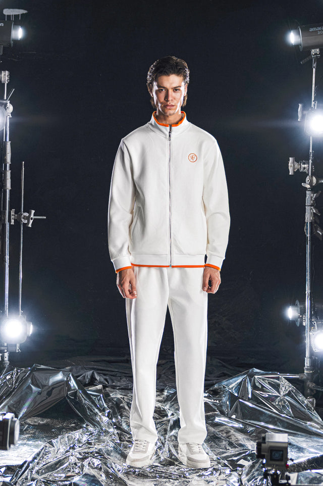 Tipping Collar Zipper Jacket