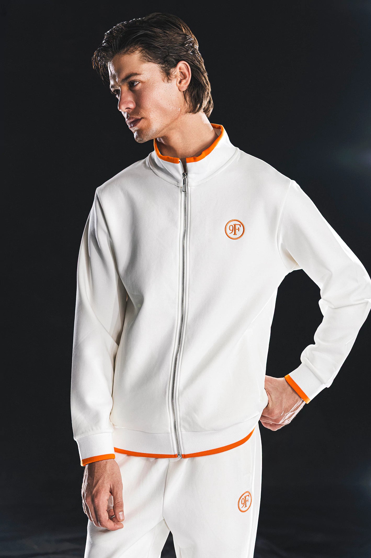 Tipping Collar Zipper Jacket