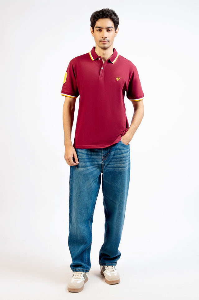 Tipping Collar Embroidered Polo