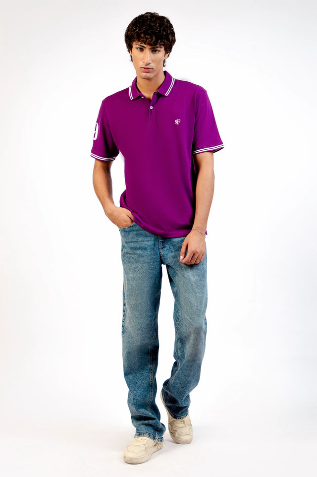 Tipping Collar Embroidered Polo