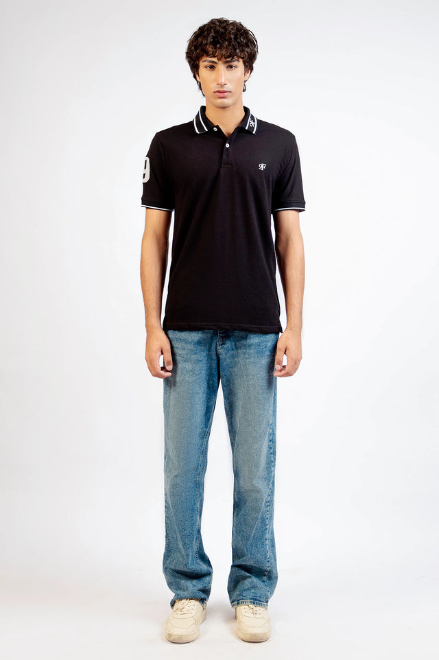 Jacquard Collar Polo