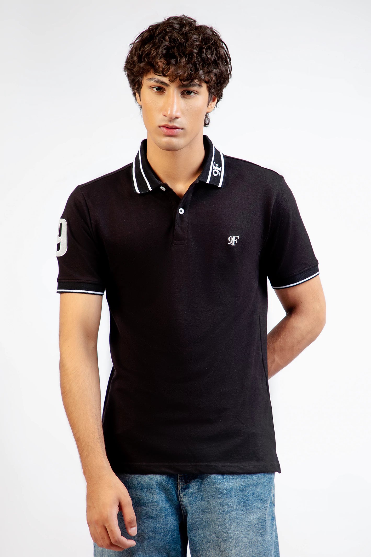 Jacquard Collar Polo