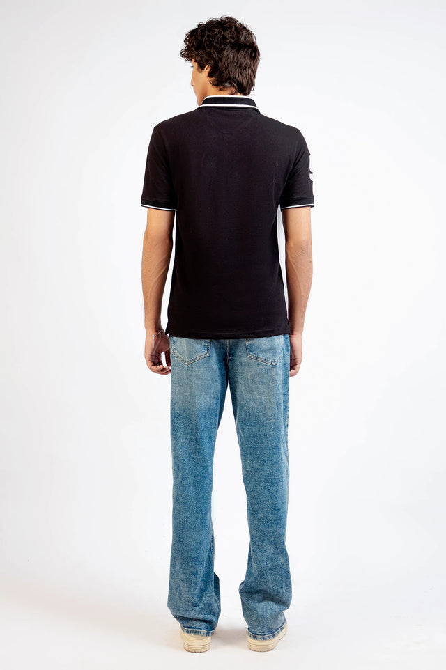 Jacquard Collar Polo