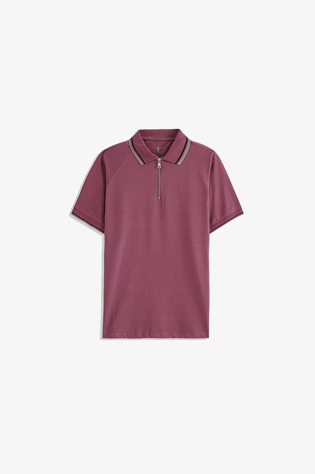 Tipping Collar Zipper Polo