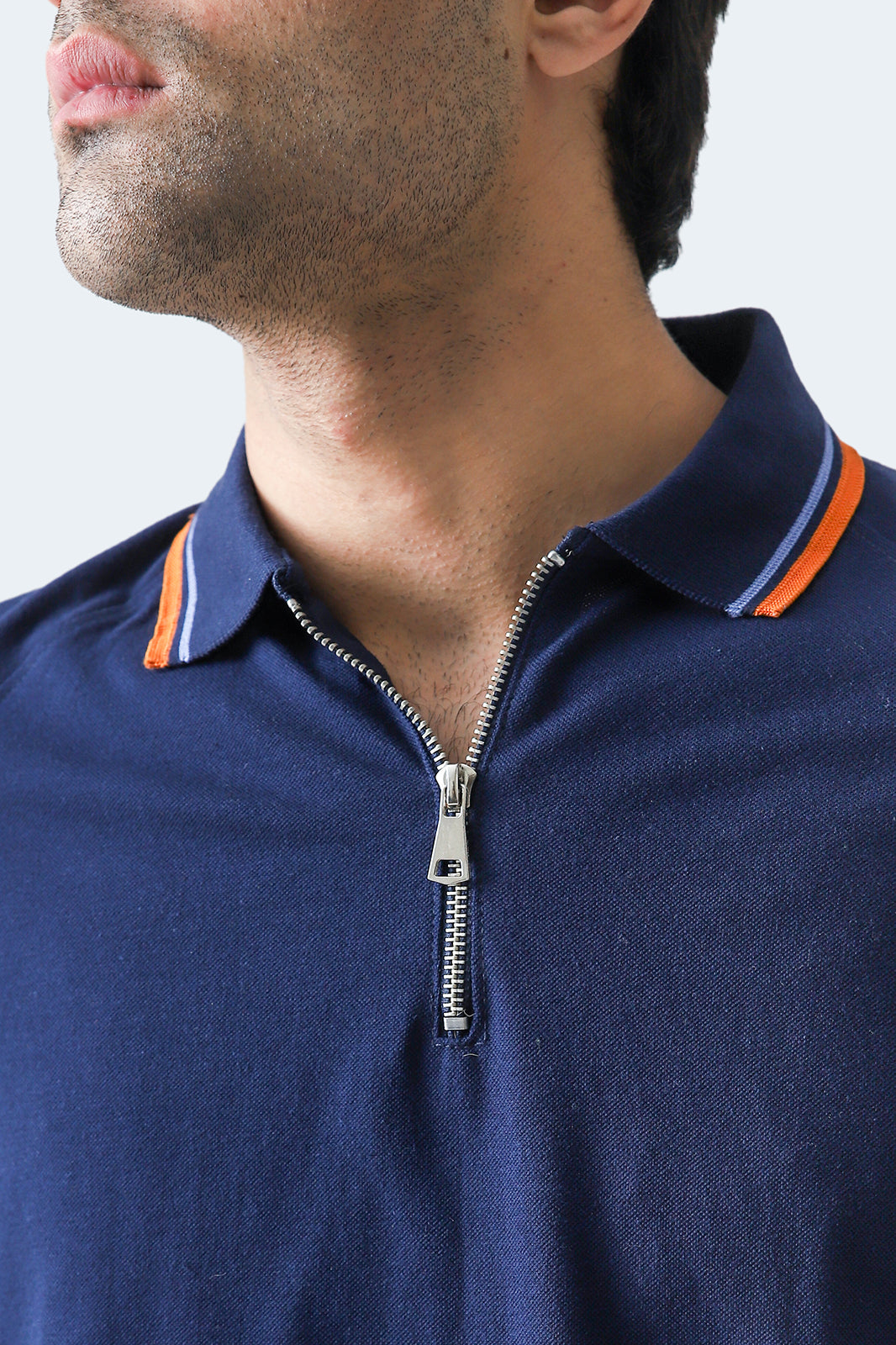 Tipping Collar Zipper Polo