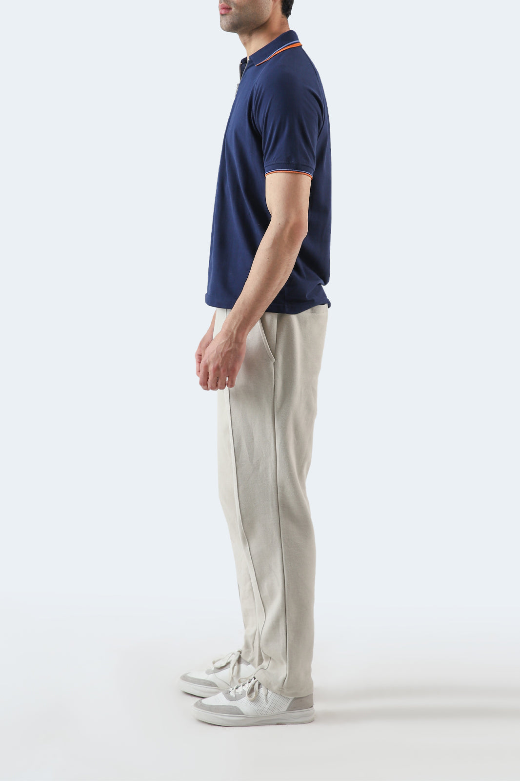Tipping Collar Zipper Polo