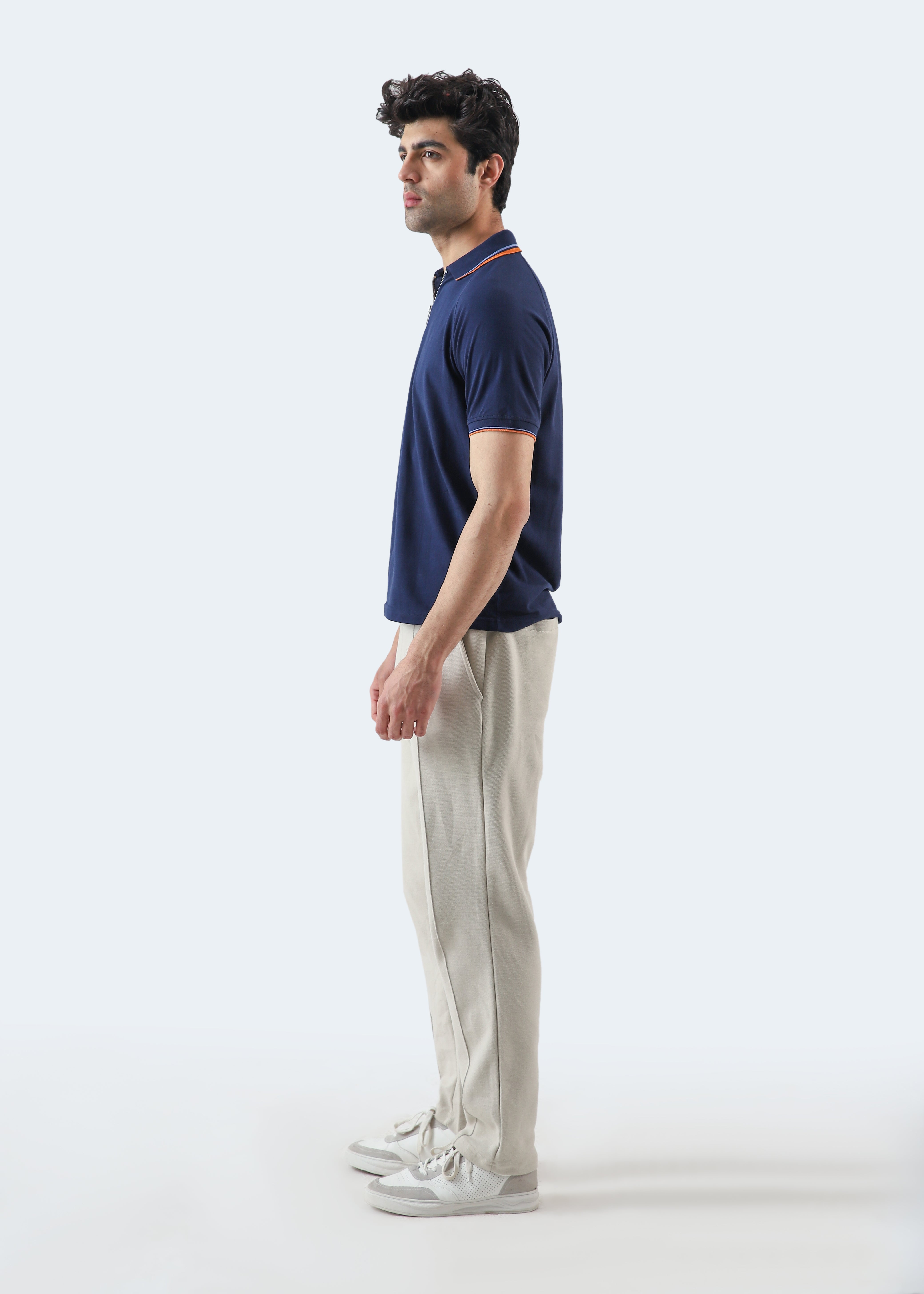 Tipping Collar Zipper Polo