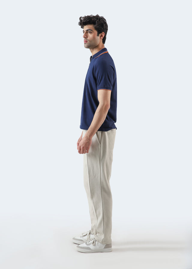 Tipping Collar Zipper Polo