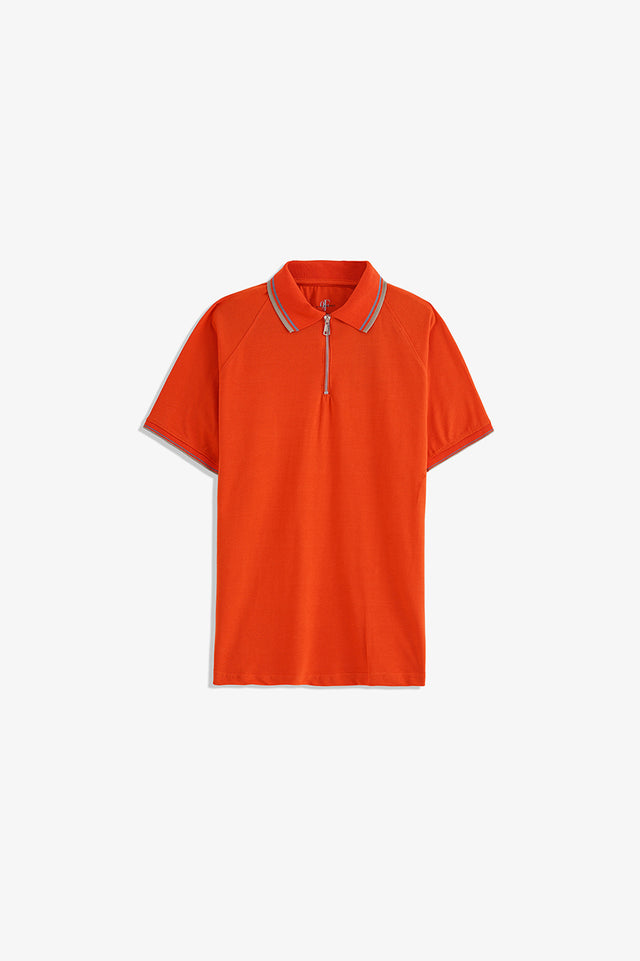 Tipping Collar Zipper Polo