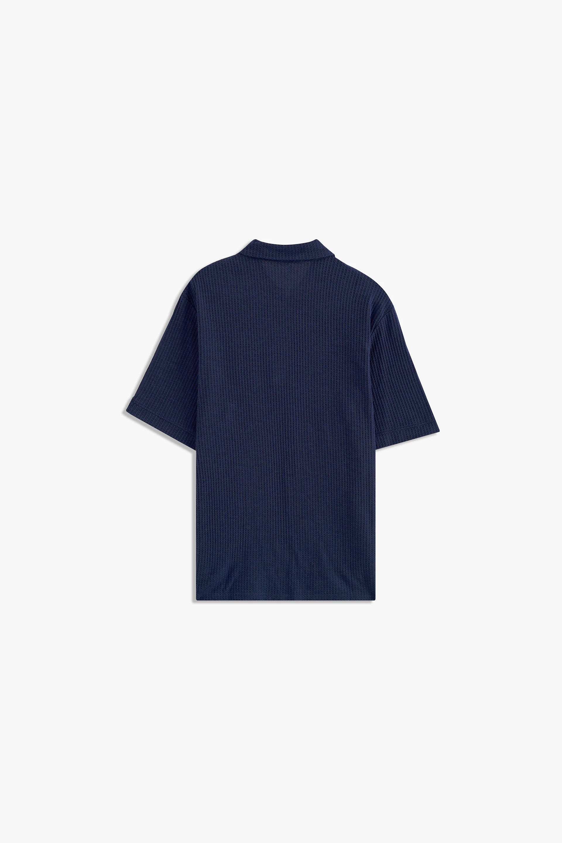 Textured Zipper Polo