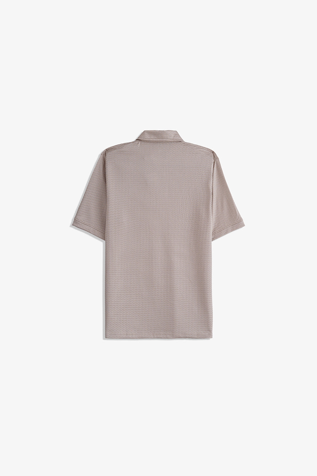 Textured Zipper Polo