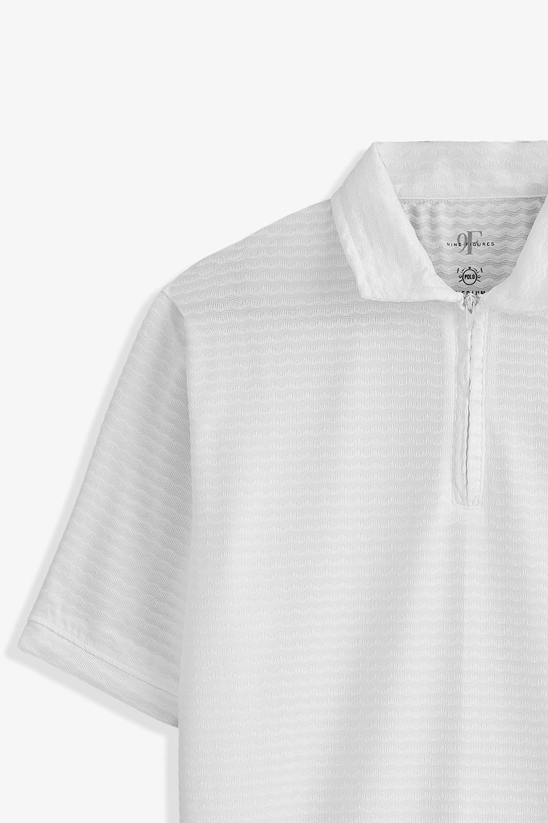 Textured Zipper Polo