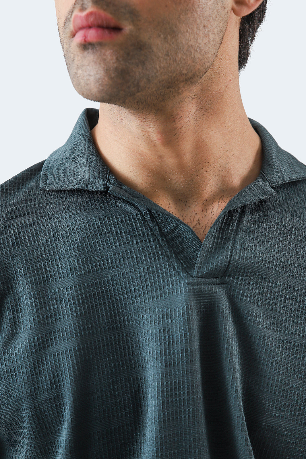 Johnny Collar Textured Polo