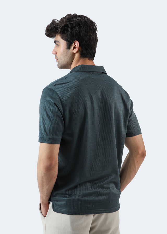 Johnny Collar Textured Polo