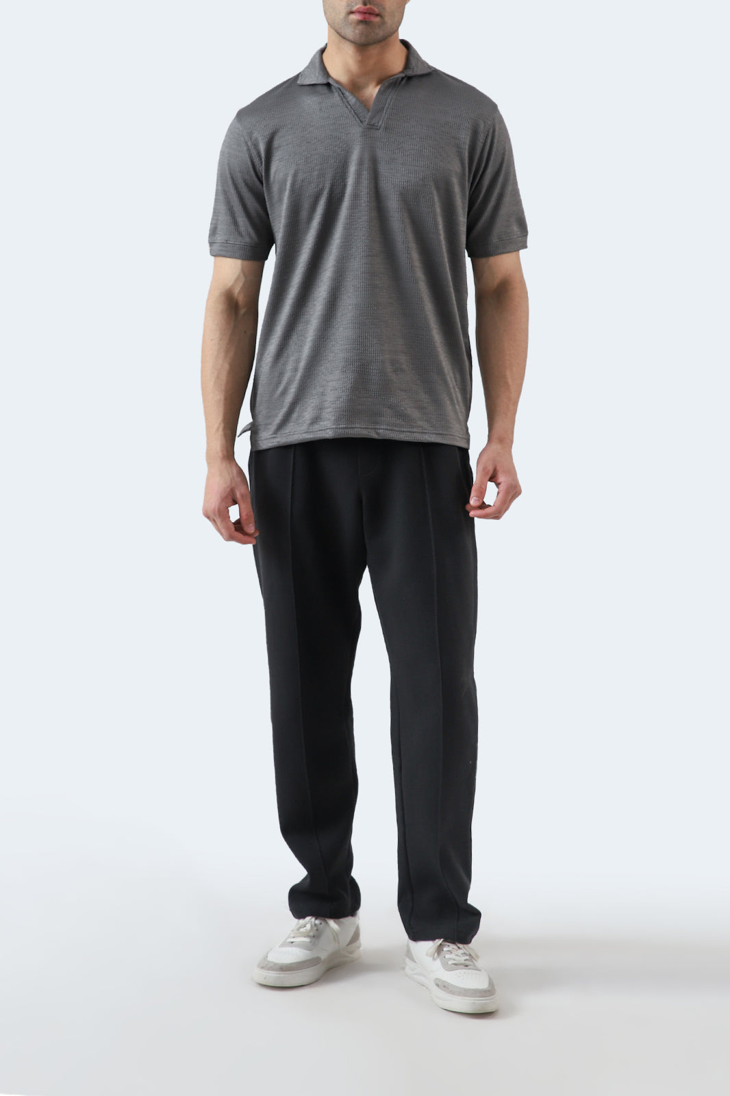 Johnny Collar Textured Polo