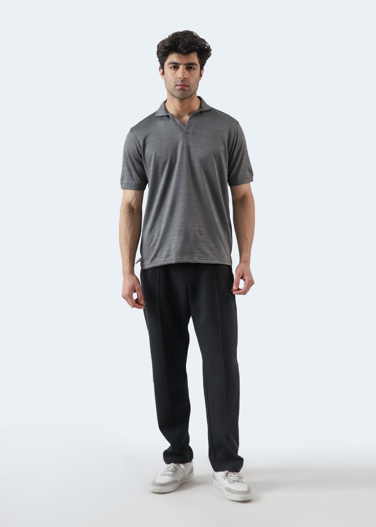 Johnny Collar Textured Polo