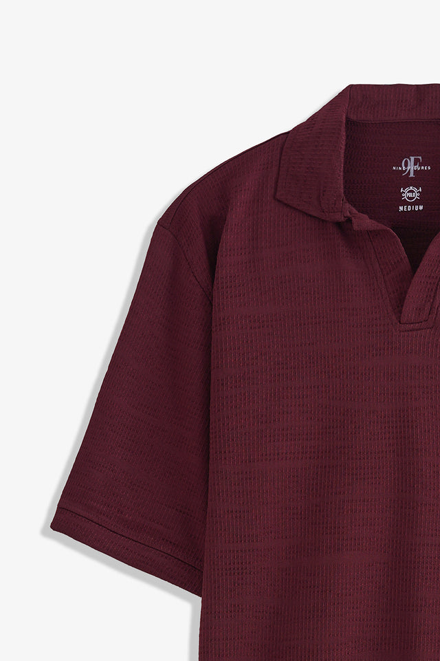 Johnny Collar Textured Polo