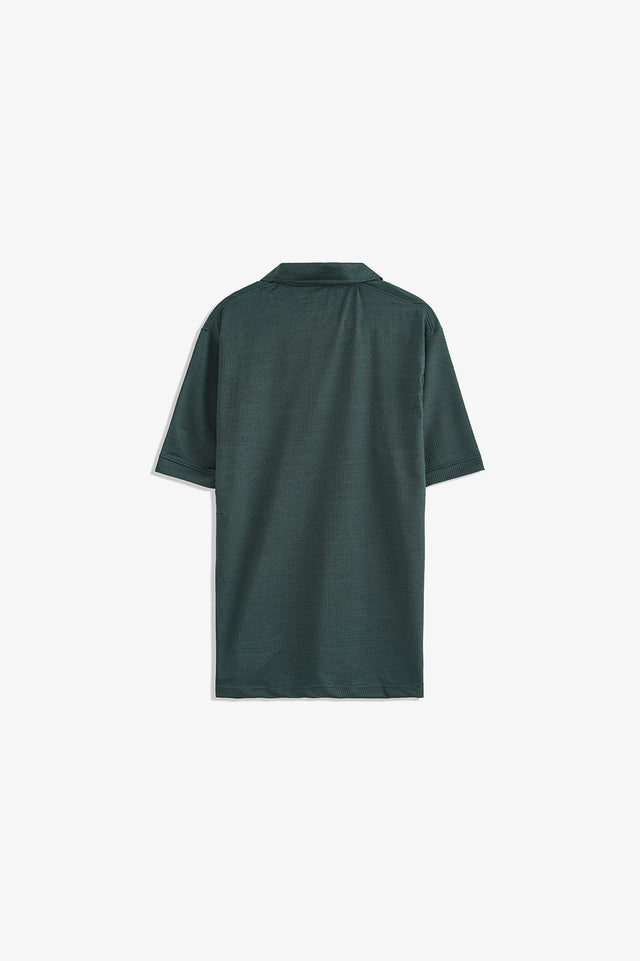 Double Placket Textured Polo