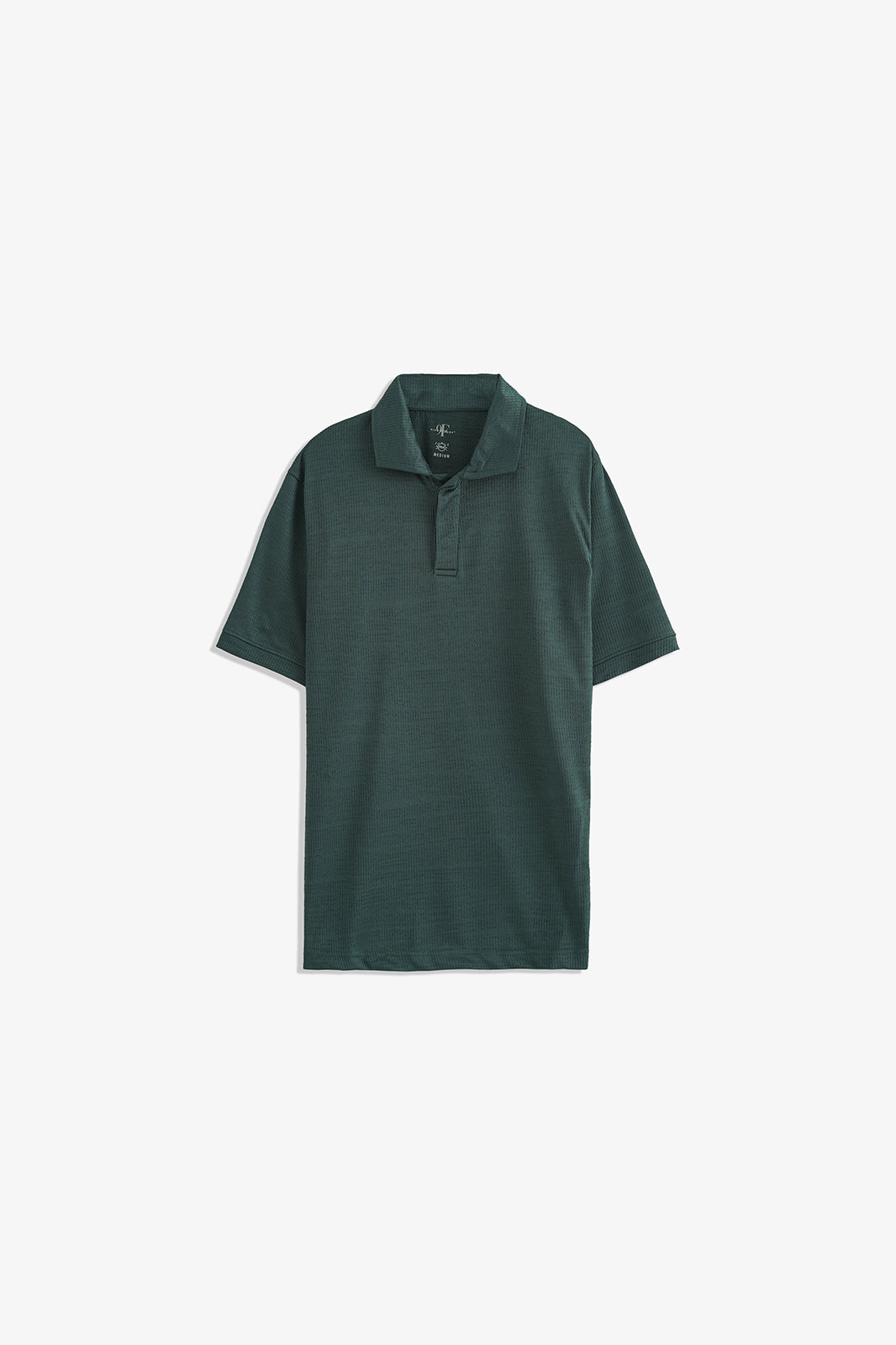 Double Placket Textured Polo