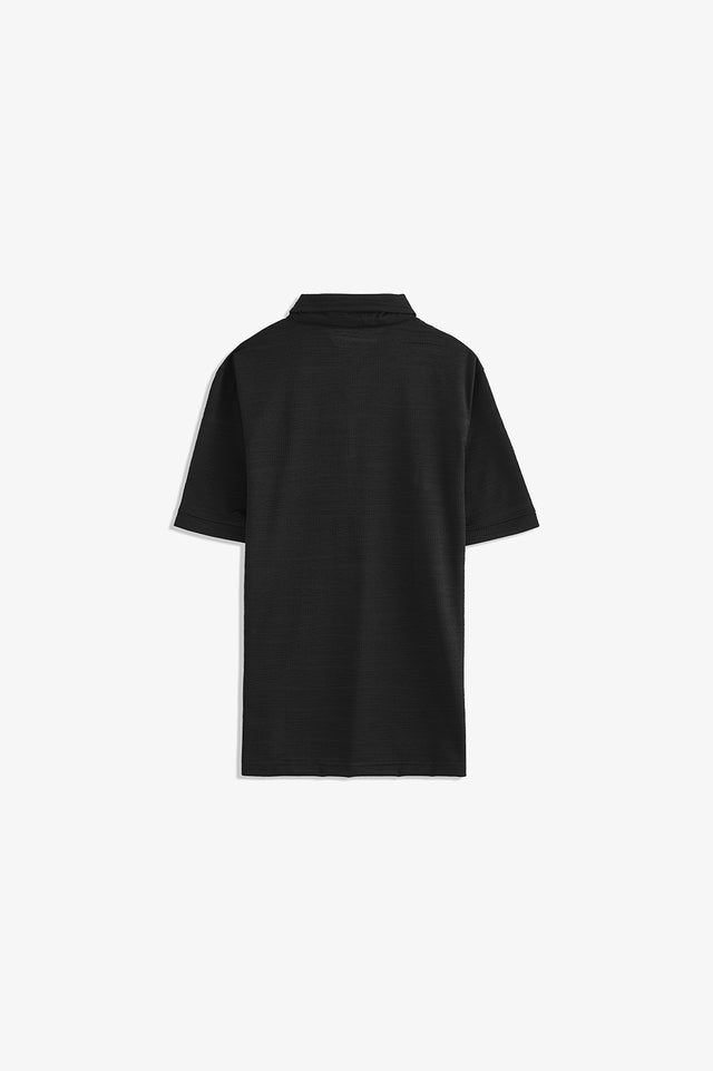 Double Placket Textured Polo