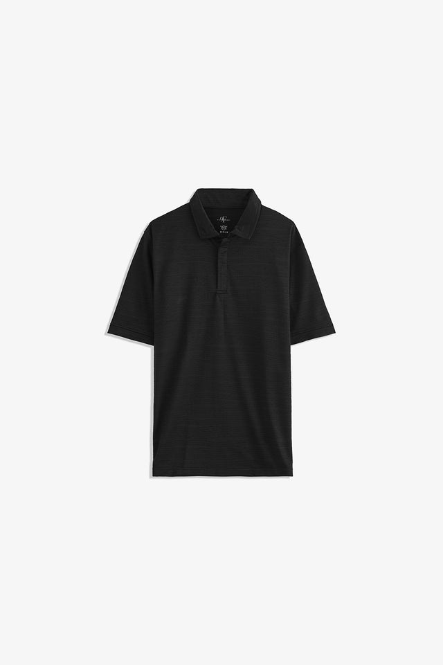 Double Placket Textured Polo