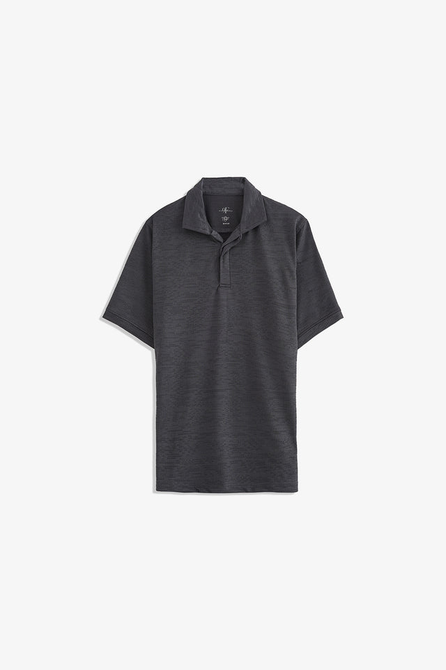 Double Placket Textured Polo