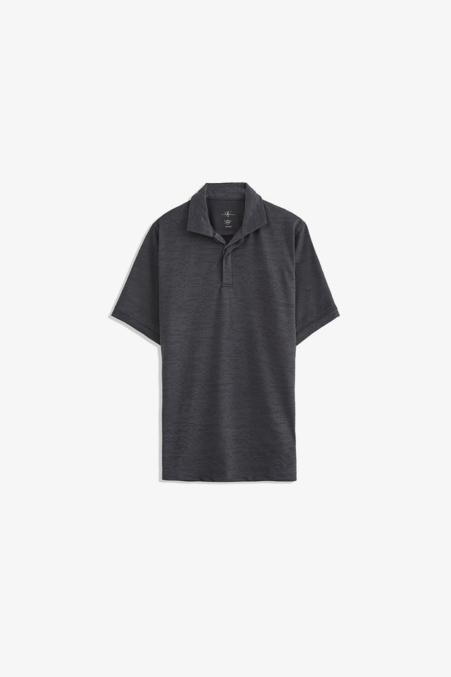 Double Placket Textured Polo