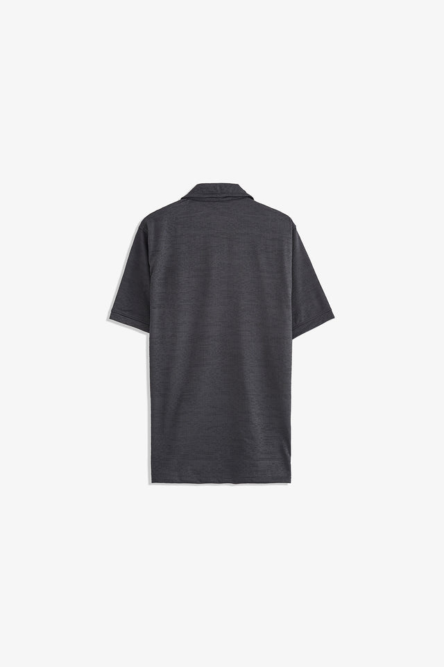 Double Placket Textured Polo