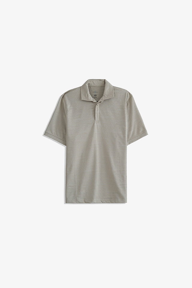 Double Placket Textured Polo