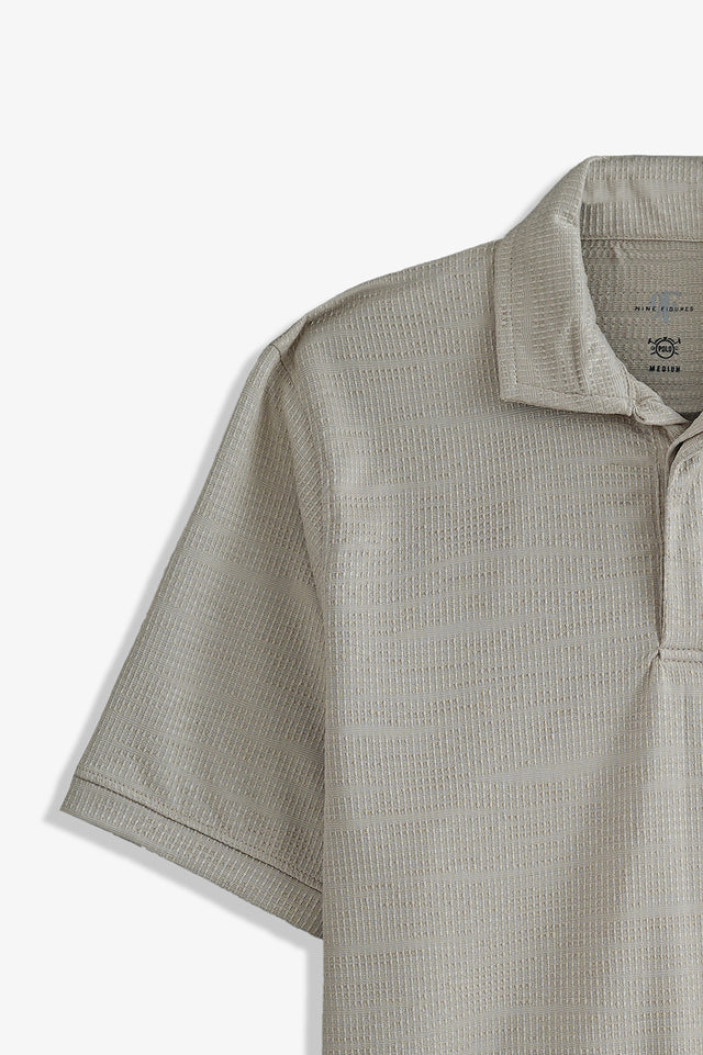 Double Placket Textured Polo