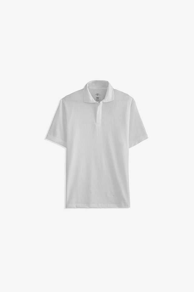 Double Placket Textured Polo
