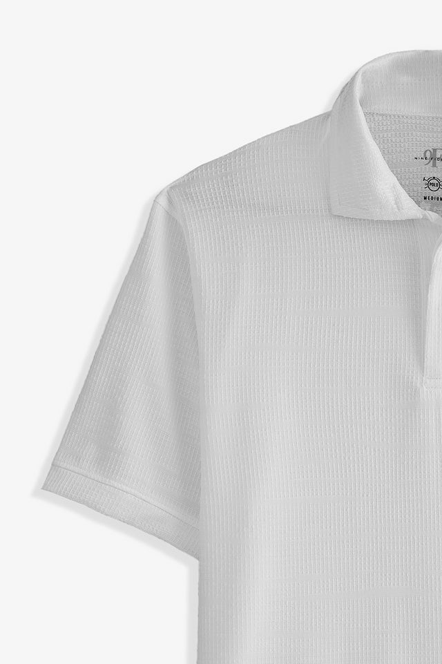 Double Placket Textured Polo