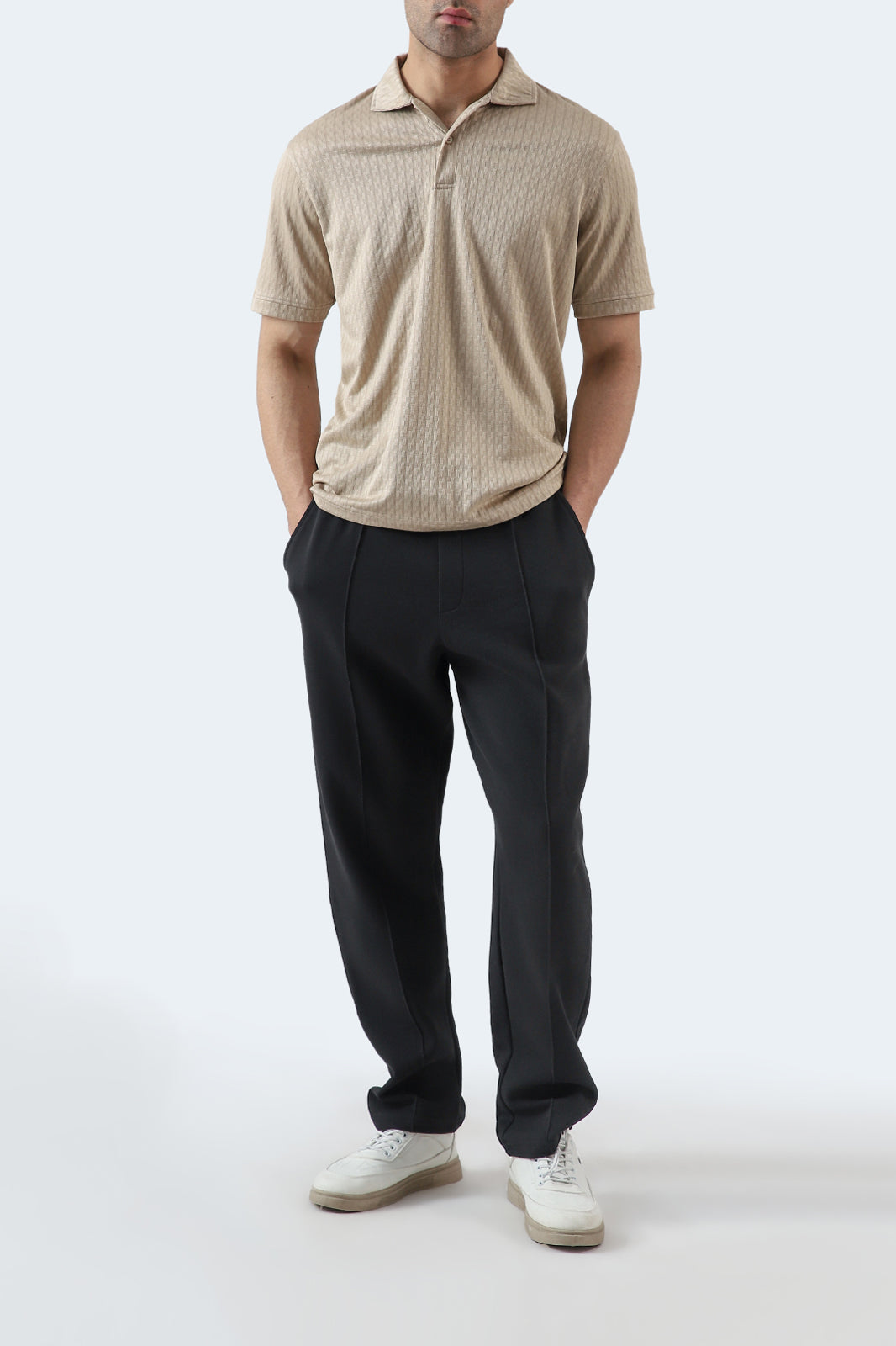 Textured Basic Polo
