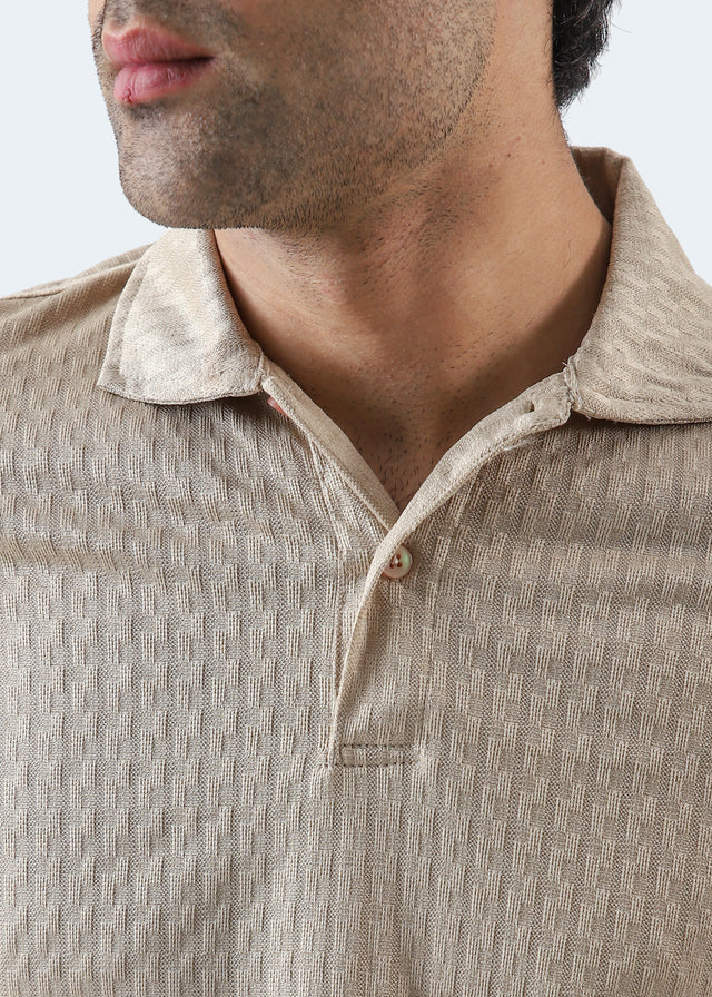 Textured Basic Polo