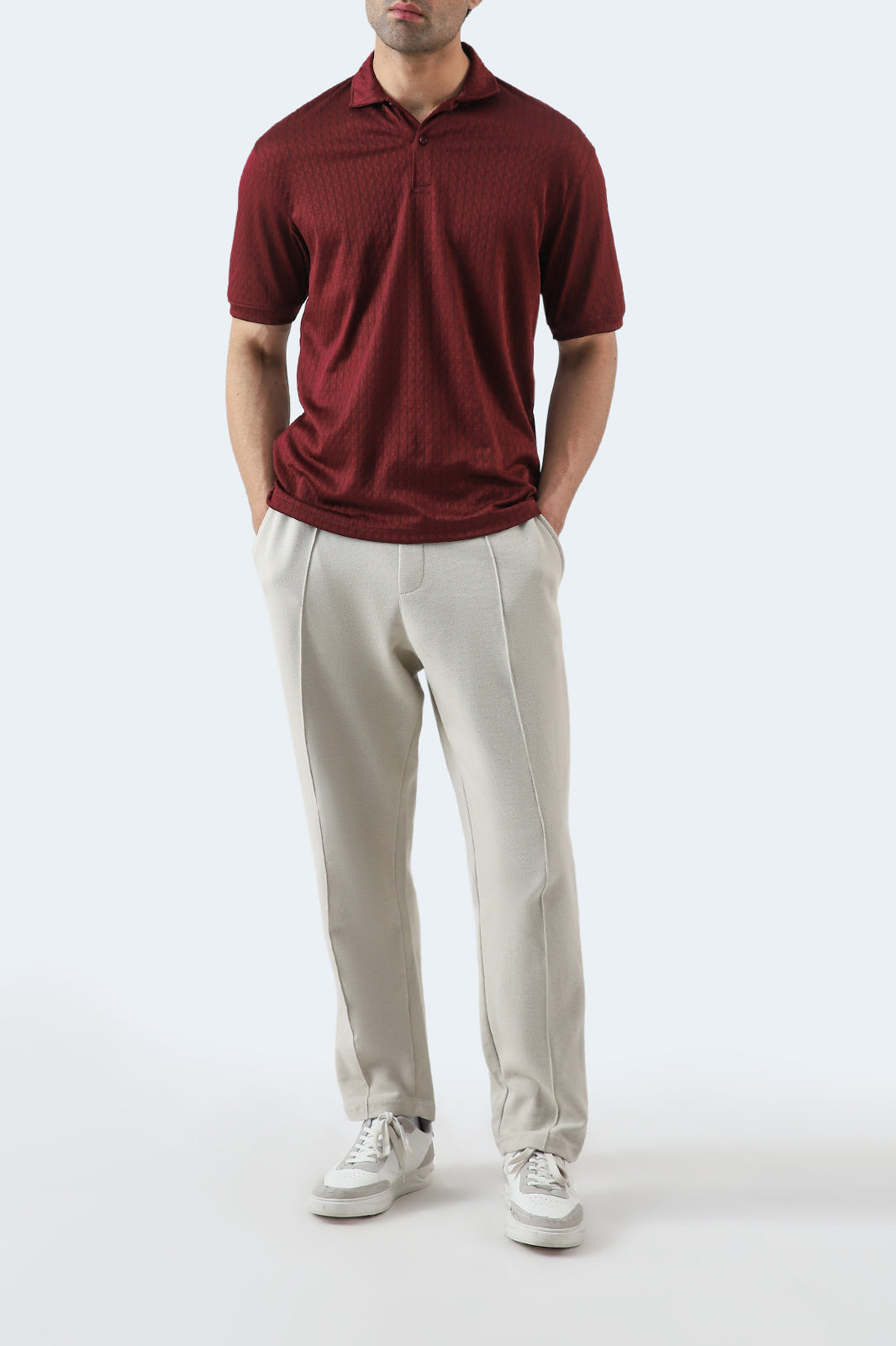 Textured Basic Polo