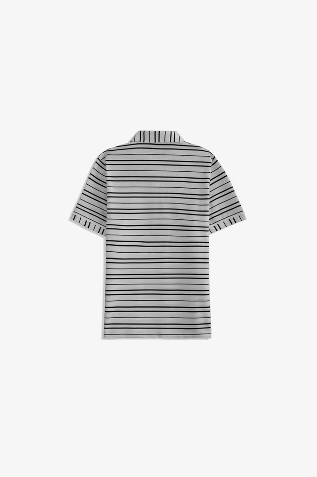 Johnny Collar Striped Polo