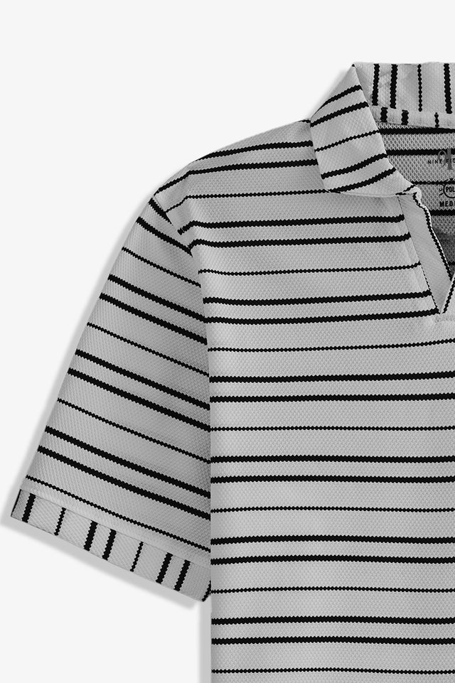 Johnny Collar Striped Polo