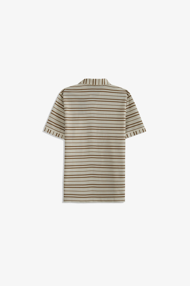 Johnny Collar Striped Polo