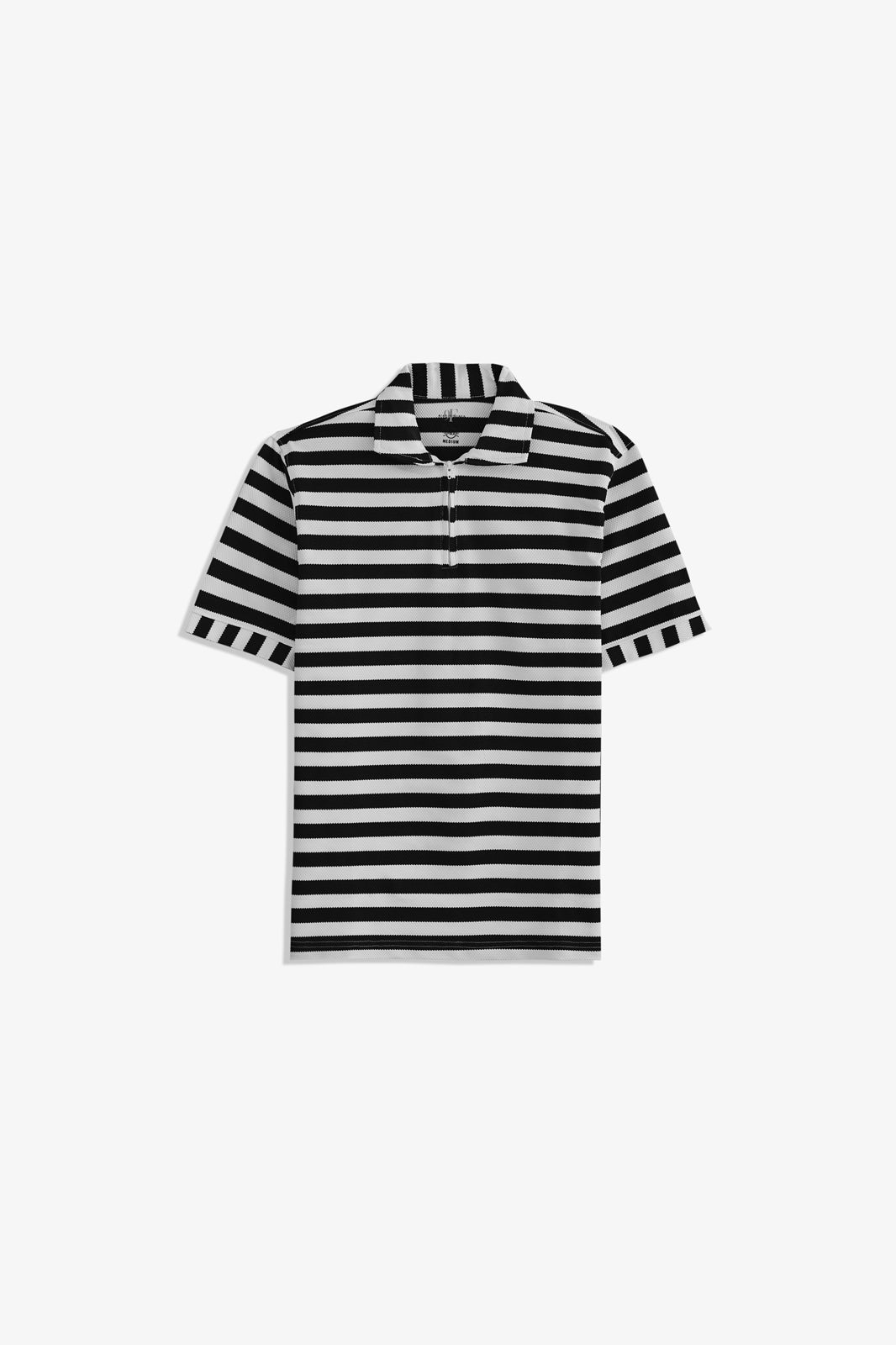 Zipper Striped Polo
