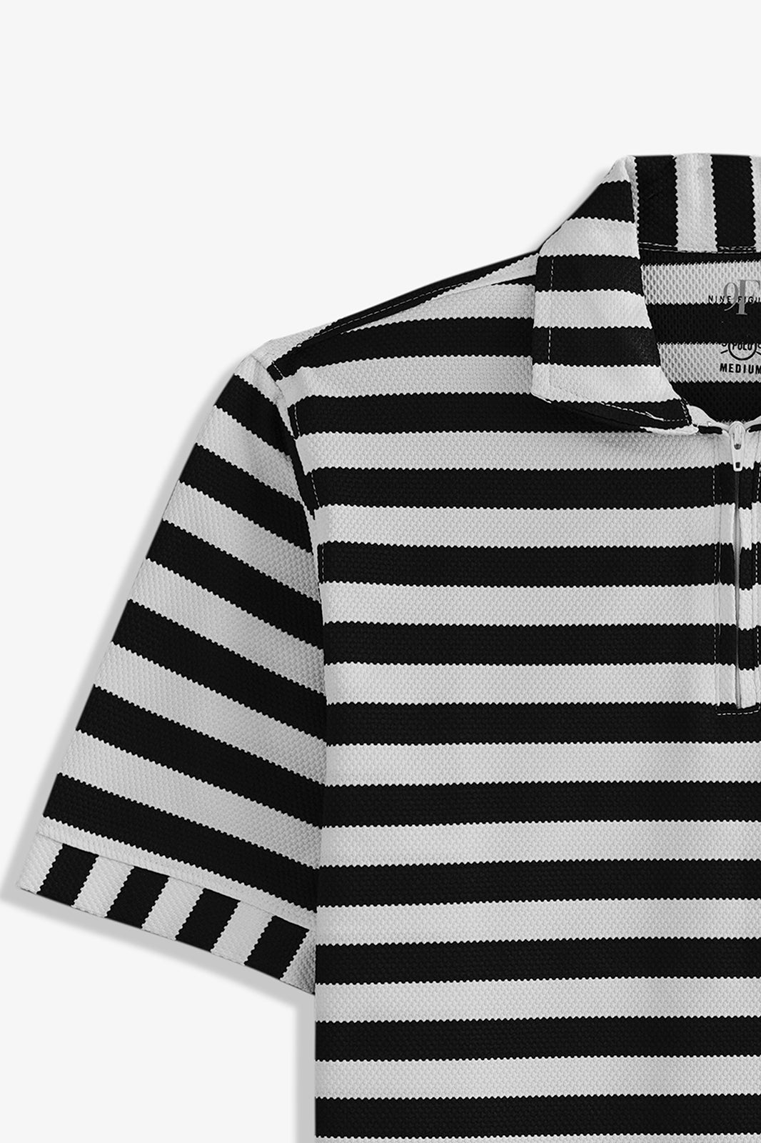 Zipper Striped Polo