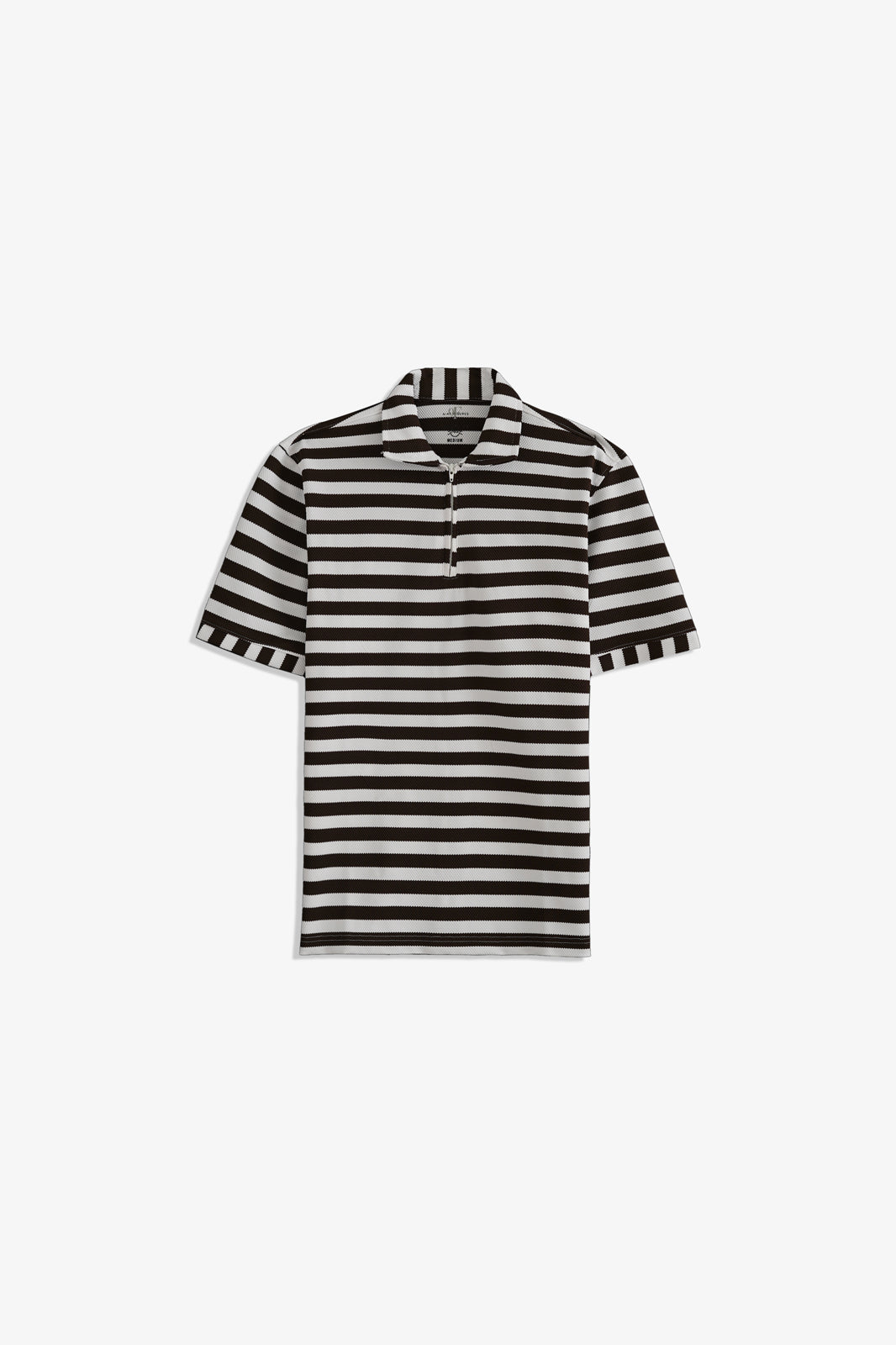 Zipper Striped Polo