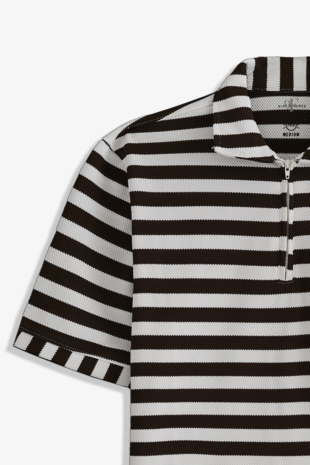 Zipper Striped Polo