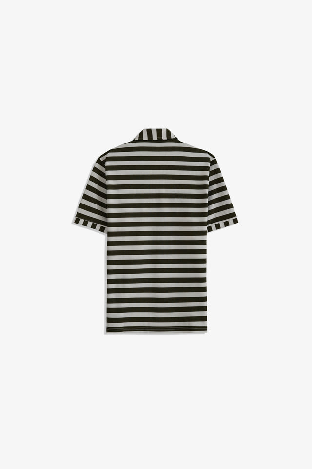 Zipper Striped Polo