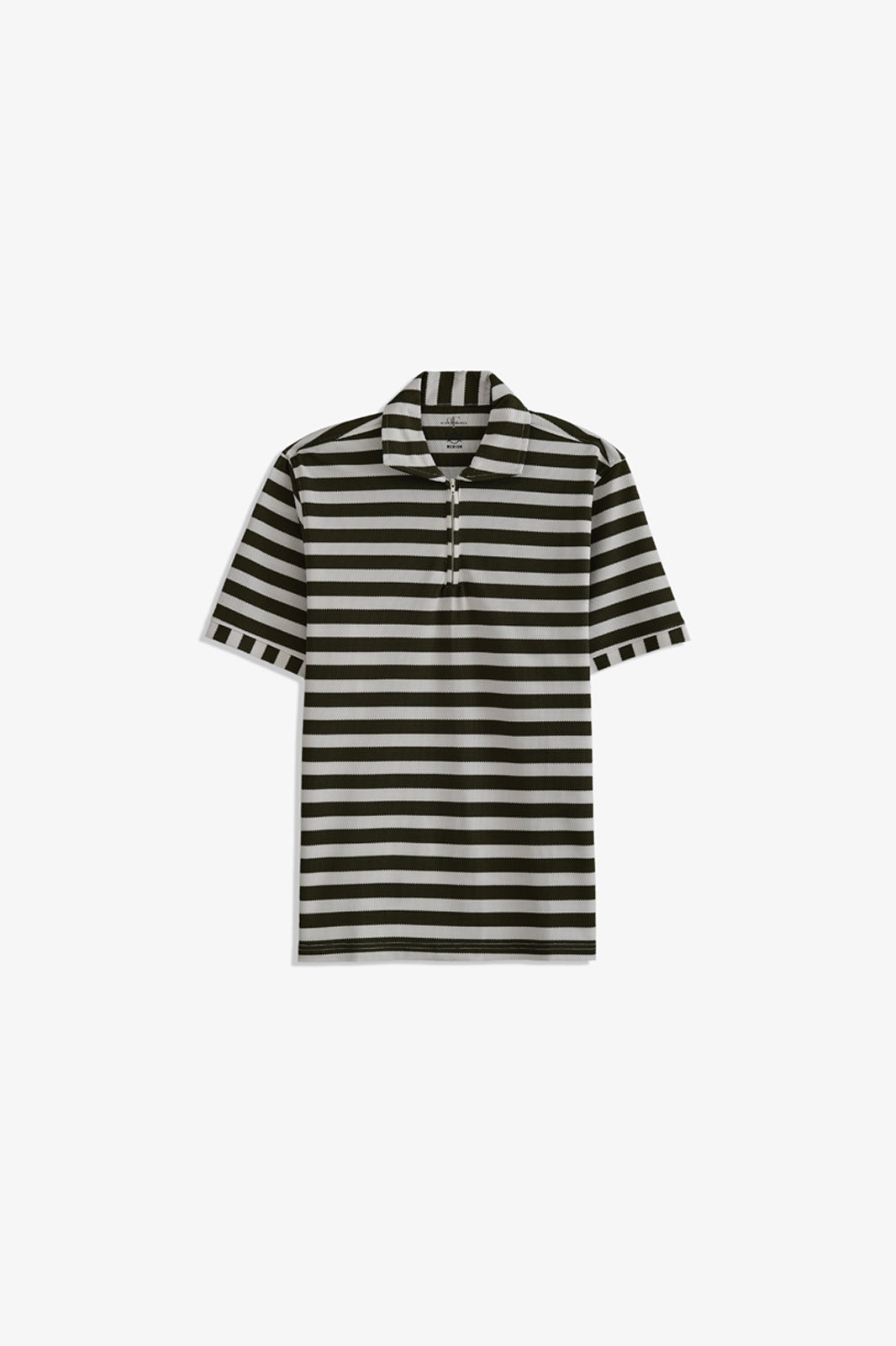 Zipper Striped Polo
