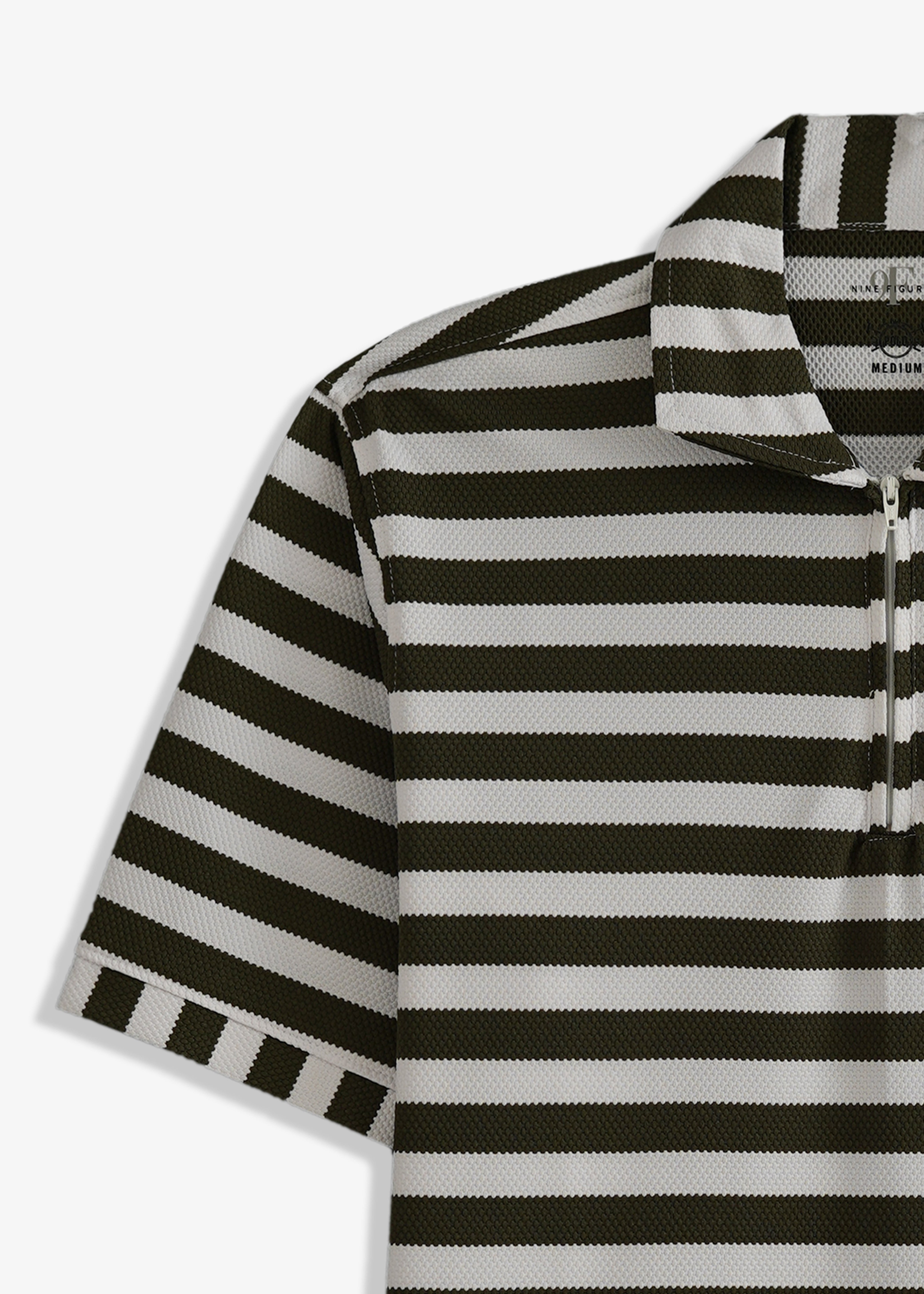 Zipper Striped Polo